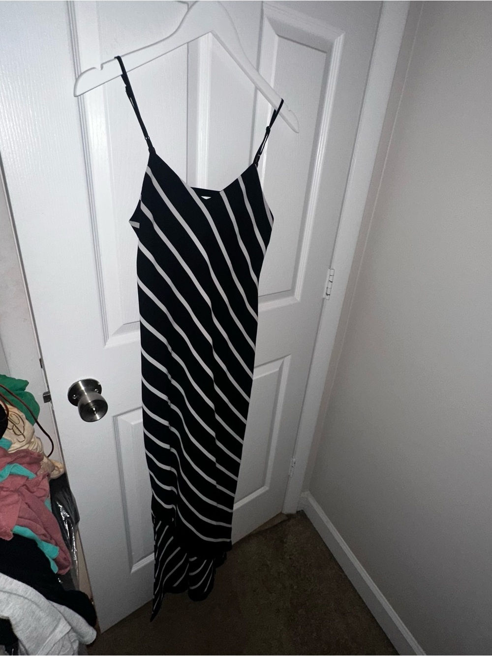 Black and White Midi Dress